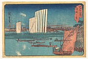 江戸十二景 仲洲之景, Utagawa Hiroshige Japanese, Woodblock print; ink and color on paper, Japan
