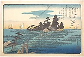 Wild Geese at Haneda, Utagawa Hiroshige  Japanese, Woodblock print; ink and color on paper, Japan