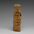 Mirror Handle: Standing Woman, Phyllitic schist, Pakistan (ancient region of Gandhara)