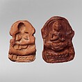 Mold and Impression for a Seated Buddha, Terracotta, Pakistan (ancient region of Gandhara)