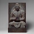 Seated Bodhisattva Maitreya (Buddha of the Future), Schist, Afghanistan (found near Kabul)