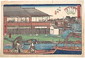 The Ono at Ryogoku Yanagibashi, Utagawa Hiroshige  Japanese, Woodblock print; ink and color on paper, Japan