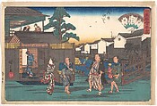 The Umegawa at Ryogoku Yanagibashi, Utagawa Hiroshige  Japanese, Woodblock print; ink and color on paper, Japan