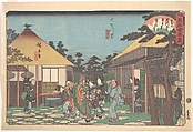 Daisenji Mae (Tagawaya), Utagawa Hiroshige  Japanese, Woodblock print; ink and color on paper, Japan