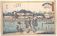 Sumidagawa Hashiba Watashi Zu (Yanagiya), Utagawa Hiroshige  Japanese, Woodblock print; ink and color on paper, Japan