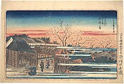 Morning Cherry Blossoms at Shin-Yoshiwara, Utagawa Hiroshige  Japanese, Woodblock print; ink and color on paper, Japan