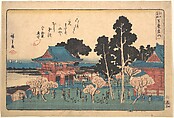 Shiba Atogayama, Utagawa Hiroshige Japanese, Woodblock print; ink and color on paper, Japan