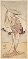 Nakamura Noshio II in the Role of Imayō uta Bikuni, Katsukawa Shunkaku  Japanese, Woodblock print; ink and color on paper, Japan