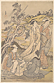 Group of Four Women on the Bank of a Winding Stream, Kubo Shunman  Japanese, Woodblock print; ink and color on paper, Japan