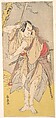 The Actor Onoe Matsusuke as a Samurai with a Drawn Sword, Katsukawa Shunsen Japanese, Woodblock print; ink and color on paper, Japan