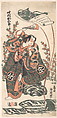 The First Nakamura Sukegoro in the Role of Ōmi Kotōda in "Kiku wa Mukashi Soga-monogatari", Torii Kiyohiro Japanese, Woodblock print; ink and color on paper, Japan