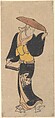 The Actor Sanjō Kantarō as an Itinerant Buddhist Nun, Kondo Kiyoharu  Japanese, Woodblock print (hand colored); ink and color on paper, Japan