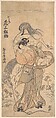 The Actor Onoe Matsusuke in the Role of the Famous Strong Woman Okane, Torii Kiyomitsu Japanese, Woodblock print; ink and color on paper, Japan