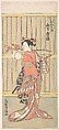 The Actor Yamashita Kinsaku in the Role of Mutsuhana, Torii Kiyomitsu Japanese, Woodblock print; ink and color on paper, Japan