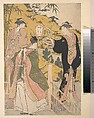 Yoshitsune Serenading Jorurihime, Torii Kiyonaga  Japanese, Woodblock print; ink and color on paper, Japan
