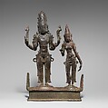 Standing Shiva and Parvati, Copper alloy, India
