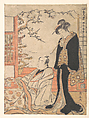 Evening Snow at Banto, Torii Kiyonaga  Japanese, Woodblock print; ink and color on paper, Japan