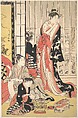 Interior Scene, Torii Kiyonaga Japanese, Woodblock print; ink and color on paper, Japan
