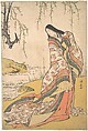 Kanjo: A Court Lady, Torii Kiyonaga  Japanese, Woodblock print; ink and color on paper, Japan