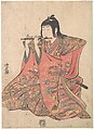 A Doll Representing a Boy Playing a Flute, Torii Kiyonaga  Japanese, Woodblock print; ink and color on paper, Japan