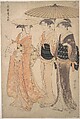 The Promenade, Torii Kiyonaga Japanese, Woodblock print; ink and color on paper, Japan