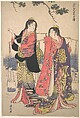 The Salt Maidens Murusame and Matsukaze, Torii Kiyonaga Japanese, Woodblock print; ink and color on paper, Japan