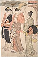 The Fifth Month, from the series Twelve Months in the Southern Pleasure District (Minami jūni kō)
, Torii Kiyonaga Japanese, Left sheet of a diptych of woodblock prints; ink and color on paper, Japan