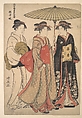 Geisha of the Tachibana Street, Torii Kiyonaga  Japanese, Woodblock print; ink and color on paper, Japan