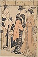 Cooling Off at Nakazu, Torii Kiyonaga  Japanese, Left-hand sheet of a diptych of woodblock prints; ink and color on paper, Japan