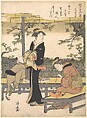 Atago Hill at Shiba, Torii Kiyonaga Japanese, Woodblock print; ink and color on paper, Japan