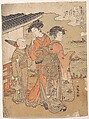Returning Boats at Komagata, Isoda Koryūsai  Japanese, Woodblock print; ink and color on paper, Japan