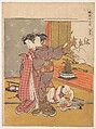 Washing the Book, Isoda Koryūsai  Japanese, Woodblock print; ink and color on paper, Japan