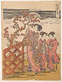 One of the Seven Komachi: Amagoi (Praying for Rain), Isoda Koryūsai  Japanese, Woodblock print; ink and color on paper, Japan