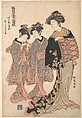 The Courtesan Nishikigi of the Yotsumeya Brothel, from the series “A Pattern Book of the Year’s First Designs, Fresh as Spring Herbs” (“Hinagata wakana hatsu moyō”)
, Isoda Koryūsai  Japanese, Woodblock print; ink and color on paper, Japan