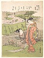Plum-Seeing Month: Second Month, Isoda Koryūsai Japanese, Woodblock print; ink and color on paper, Japan