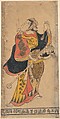 Actor as Woman with Hobby–horse in Unidentified Role, Torii Kiyonobu I  Japanese, Woodblock print; ink and color on paper, Japan