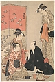 The Kabuki Actor Sawamura Sōjūrō III and Courtesans, Torii Kiyonaga Japanese, Woodblock print; ink and color on paper, Japan