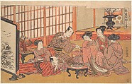 A Mock Marriage Ceremony, Isoda Koryūsai  Japanese, Woodblock print; ink and color on paper, Japan