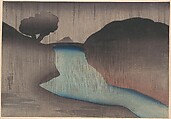 Ochanomizu in the Rain, Utagawa Kuniyoshi Japanese, Woodblock print; ink and color on paper, Japan