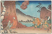 Utagawa Kuniyoshi | Life Of Nichiren: Rock Suspended By The Power Of ...