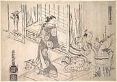 Parody of the Legend of Xu You and Chao Fu, Okumura Masanobu  Japanese, Monochrome woodblock print (sumie); ink on paper, Japan
