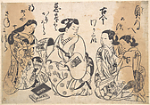 Print, Okumura Masanobu Japanese, Woodblock print; ink and color on paper, Japan