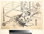 Sakata Kinpira Nyudo, Okumura Masanobu Japanese, Monochrome woodblock print; ink and color on paper, Japan