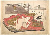 Bedroom Scene, Okumura Masanobu  Japanese, Woodblock print; ink and color on paper (hand colored), Japan