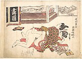 Bedroom Scene, Okumura Masanobu  Japanese, Woodblock print; ink and color on paper (hand colored), Japan