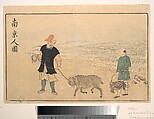 Picture of a man of Nankin, Kuwagata Keisai  Japanese, Woodblock print; ink and color on paper, Japan