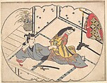 Scene in a Joroya, Furuyama Moroshige  Japanese, Woodblock print; ink and color on paper, Japan