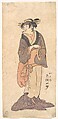 The Onnagata Actor Hanagiri Toyomatsu (Shisei) III as Ohaya, Ryūkōsai Jokei 流光斎如圭  Japanese, Woodblock print (nishiki-e); ink and color on paper; vertical hosoban, Japan