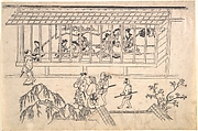 The Sixth Scene from Scenes of the Pleasure Quarter at Yoshiwara in Edo, Hishikawa Moronobu  Japanese, Monochrome woodblock print; ink on paper, Japan