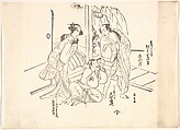 Scene from a Drama: Matsumoto Koshiro I and Two Other Actors, Ranshu  Japanese, Monochrome woodblock print; ink on paper, Japan